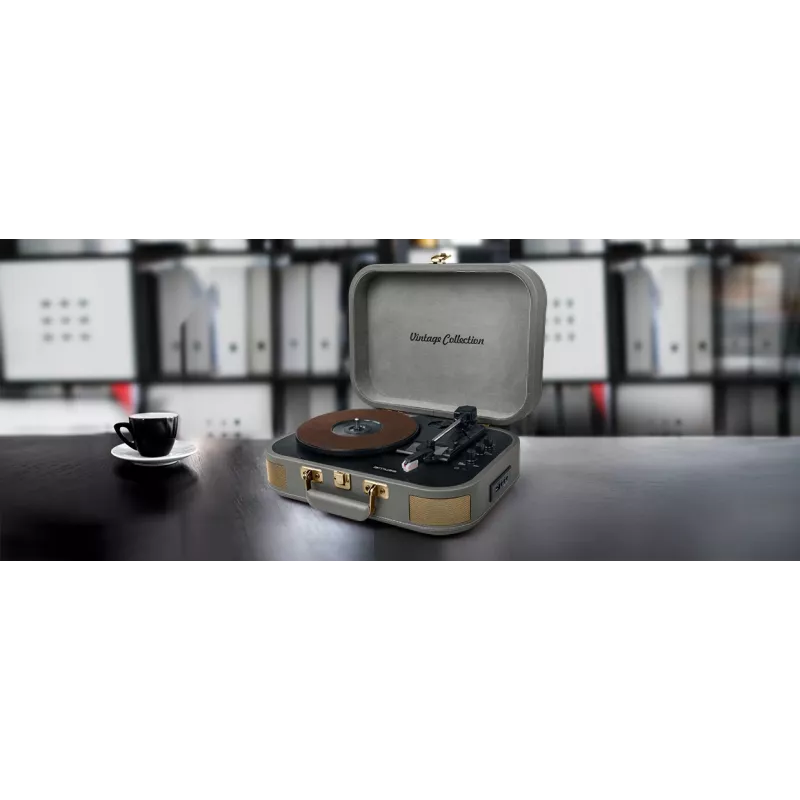 Muse | Turntable Stereo System | MT-201 BTG | Grau | USB-Anschluss | AUX-Eingang