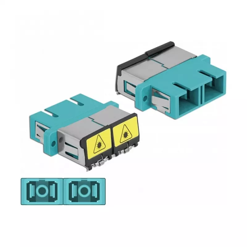 LWL-Koppler DeLOCK 86895 SC Duplex Buchse-zu-Buchse Multimode Aqua