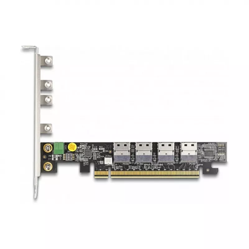 DeLOCK PCI Express x16 Karte auf 4 x interne SFF-8654 4i NVMe Bifurcation