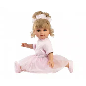 Babypuppe Llorens Elena Ballerina Höhe 35 mm Stoff und Vinyl beige rosa weiß empfohlen ab 3+