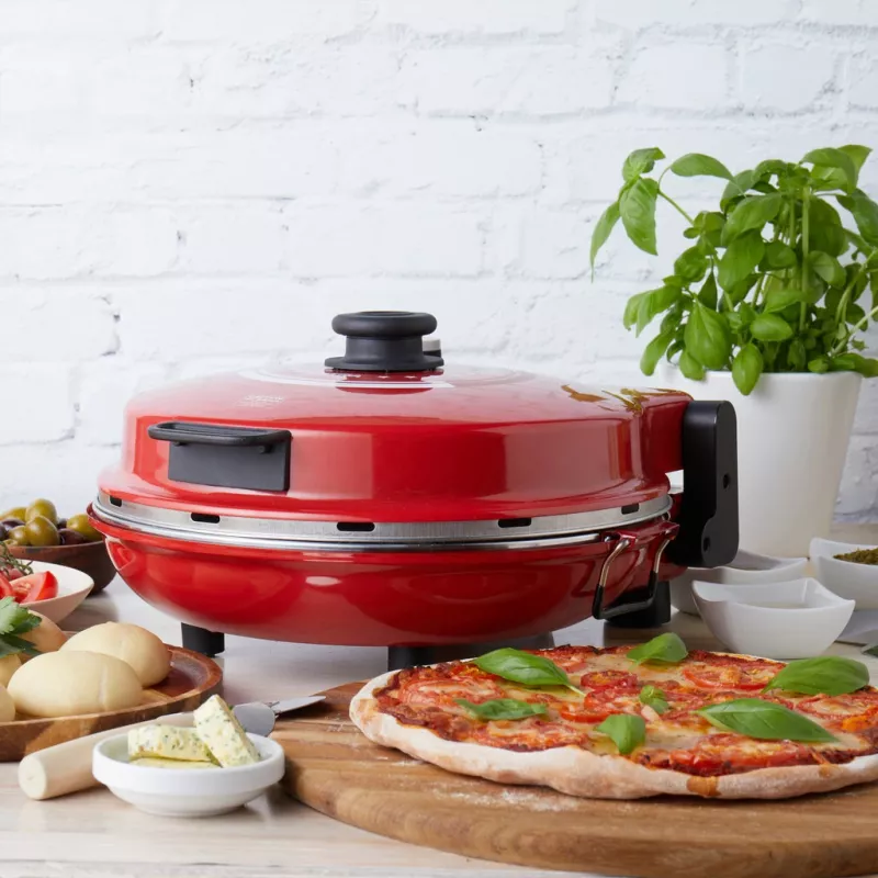 Pizzamaker Petra PT5666VDE Bella Pizza 1200 W antihaftbeschichtete Oberfläche, Tisch-Pizzaofen