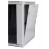Netzwerk-Wandschrank SOMI Networks 22U 19 Zoll mit 45 cm Tiefe, Frontglastür, grau