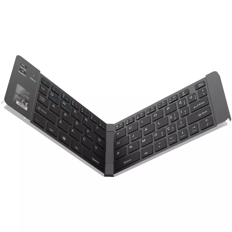 Wireless Tastatur Inca IBK-579BT Bluetooth 66 Tasten Metallic Silber
