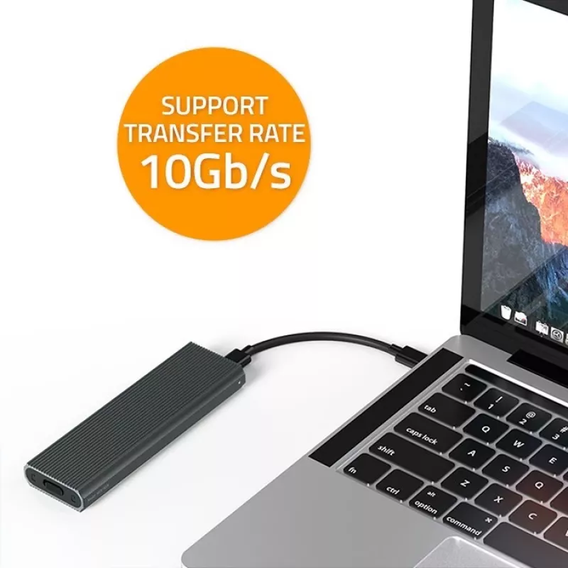 M.2 NVMe SSD-Gehäuse QOLTEC 52630 – USB 3.1 Gen2 10Gb/s, für M.2 NVMe-Laufwerke