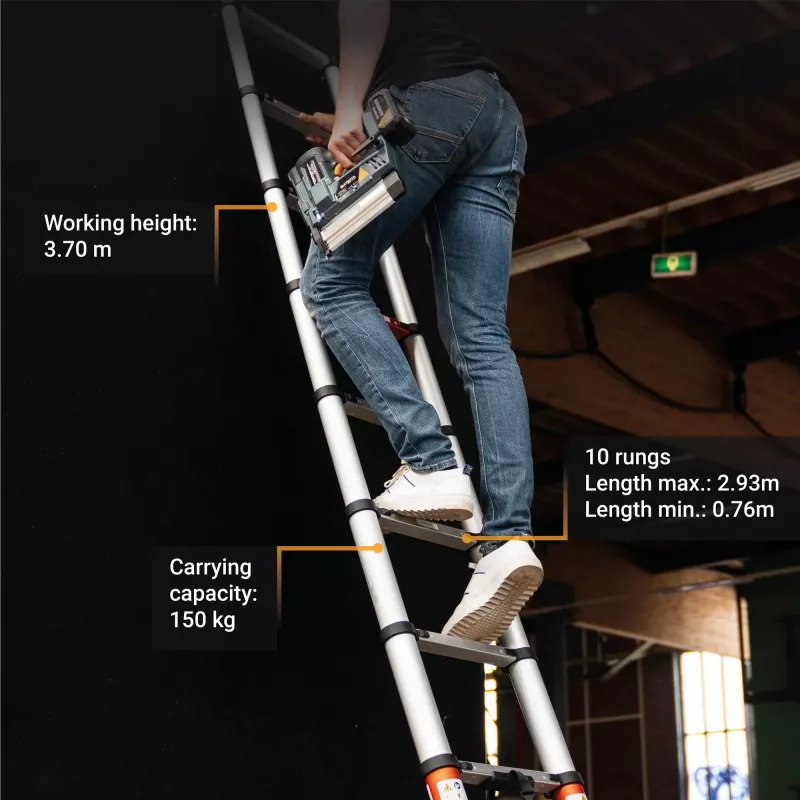 Teleskopleiter Batavia B.V. Giraffe AIR 2,93 m — kompakte ausziehbare Leiter