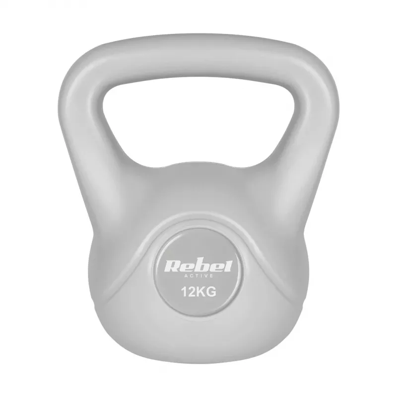 REBEL ACTIVE Kettlebell bituminöses Grau 12 kg