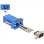 DeLOCK D-Sub 9-polig Stecker auf RJ12 Buchse Montagekit Blau