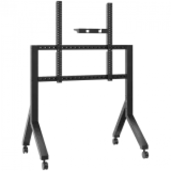 Mobiler TV-Ständer ONKRON TS2081-B für 70–110 Zoll Fernseher, Schwarz, fahrbare Stahl-Bodenhalterung, 125 kg Tragkraft, VESA 200x200–1000x800