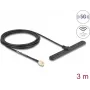 Rundstrahl-Netzwerkantenne DELOCK 96090 SMA-Stecker 3 dBi 0,698–0,96 / 1,71–3,8 GHz 50 Ω linear vertikal