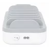 Manhattan Charging Station, 10x Ports: 3x USB-C (up to 18W PD) and 7x USB-A (up to 12W), 120W Total Output, White/Grau, Three Year Warranty