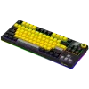 LORGAR KBP70TKLW, Kabellose TKL Mechanische Gaming-Tastatur Pro, Schwarz/Gelb, EN-Layout