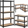 Metallregal Schwarz 205X120X45CM