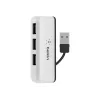 Belkin USB 2.0 4-Port Travel Hub, Silber, F4U021bt