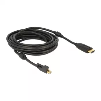 Videokabel-Adapter DeLOCK 83732 Mini DisplayPort auf HDMI 5 m Schwarz