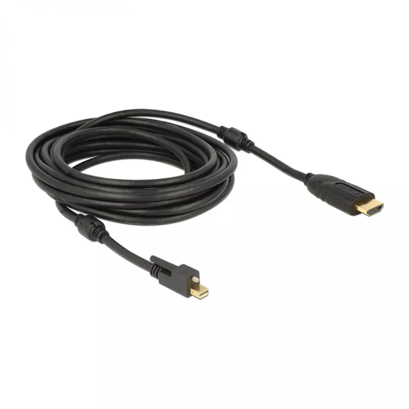 Videokabel-Adapter DeLOCK 83732 Mini DisplayPort auf HDMI 5 m Schwarz
