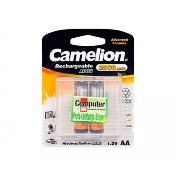 Wiederaufladbare Ni‑MH AA/HR6 Akkus CAMELION 2500 mAh, 2 Stück