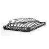 DeLOCK 19 Zoll Keystone Patch Panel 24 Port mit Zugentlastung 1HE abgewinkelt schwarz