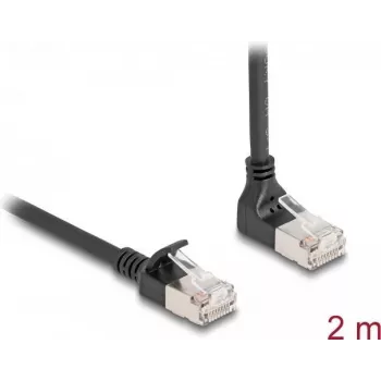 Netzwerkkabel DeLOCK RJ45 Cat.6A 2 m Schwarz