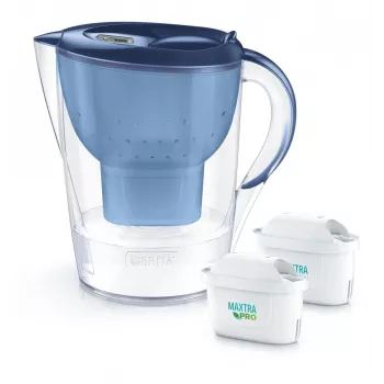 Wasserfilter-Kanne BRITA Marella XL mit 2 MAXTRA PRO blauen Ersatzkartuschen