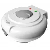 Waffeleisen Adler AD 3038 – einzelne runde Waffel, 1500 W, einstellbarer Thermostat, Antihaft-Platten, grau/weiß