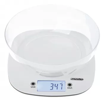 Adler Küchenwaage mit Schüssel | MS 3179b | Teilung 1 g | Anzeigetyp LCD | Schwarz