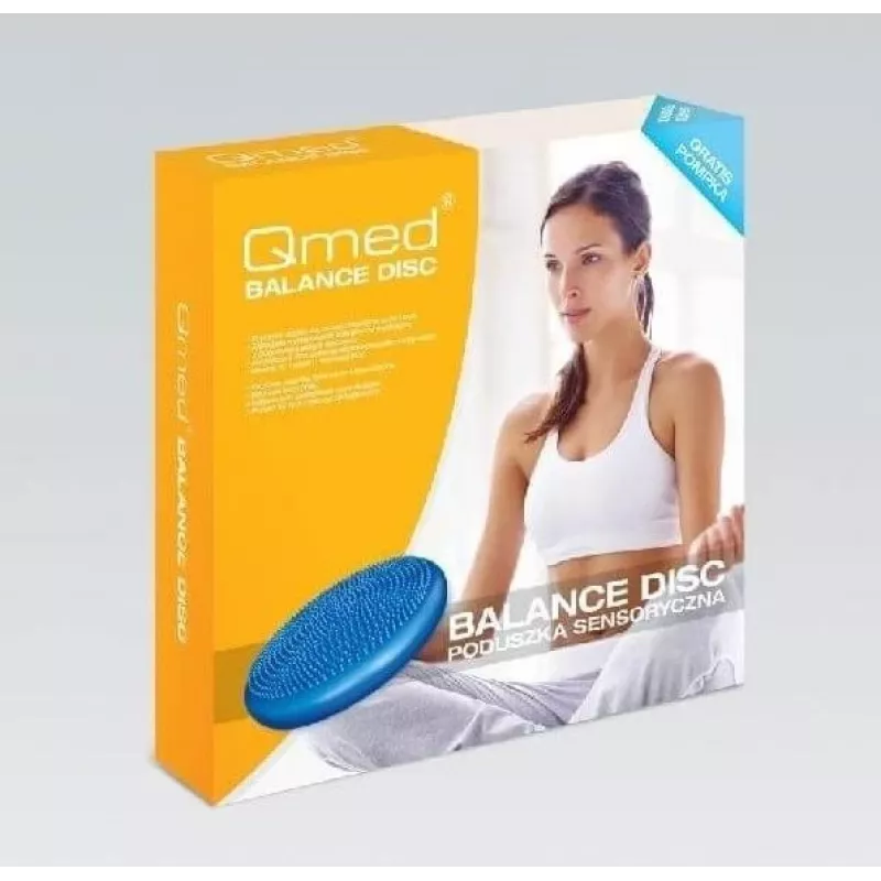 Aufblasbares Stabilitätskissen MDH Sensory Balance Disc DRQM3C0CHXUXP, blau, PVC, Ø350 mm, Höhe 60 mm, max. Belastung 200 kg, mit Laschen