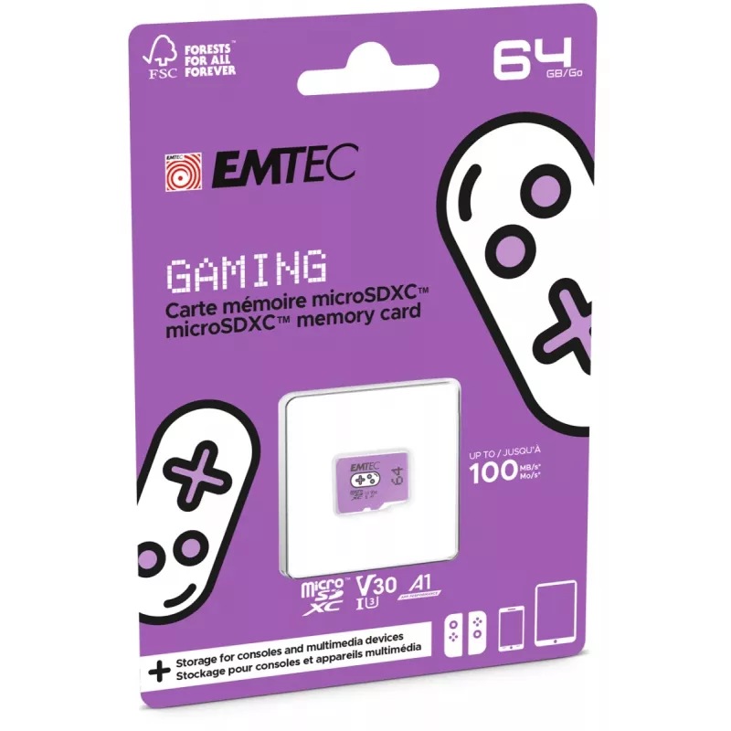 Speicherkarte Emtec 64 GB MicroSDXC UHS-I ECMSDM64GXCU3G
