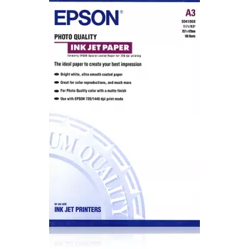 Epson Photo Quality Ink Jet Papier, DIN A3, 102 g/m², 100 Blatt