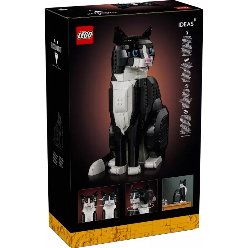 LEGO set Ideas 21349 Tuxedo Cat Bauset — sammelbares Ziegelmodell, Ausstellungsstück