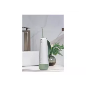 Oclean W10 tragbarer Munddusche - weiß/grüne Munddusche mit 200 ml Tank