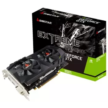 Grafikkarte BIOSTAR GeForce GTX 1050 Ti – 4 GB GDDR5, 128-Bit, PCIe 3.0, 1291 MHz