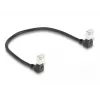 DeLOCK RJ45 Netzwerkkabel Cat.6A S/FTP schlank 90° abgewinkelt nach unten 0,25 m schwarz