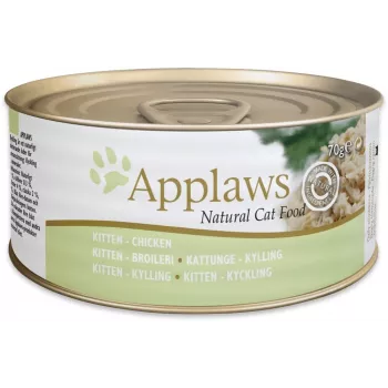 Applaws Katzennassfutter für Kätzchen Huhn in Gelee 70 g Beutel — 10 % Protein, 6 % Fett, 81 % Feuchtigkeit
