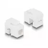 DeLOCK Keystone LSA Set RJ45 RJ11 Cat.6 schwarz Cliphalter