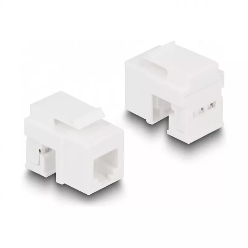 DeLOCK Keystone LSA Set RJ45 RJ11 Cat.6 schwarz Cliphalter
