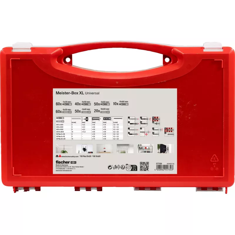 fischer 577159 Meister-Box XL Dübel-Sortimentsbox 290 Stück (577159)