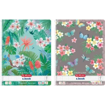 Spiralblock Herlitz A4 Ladylike 80 Blatt kariertes Papier