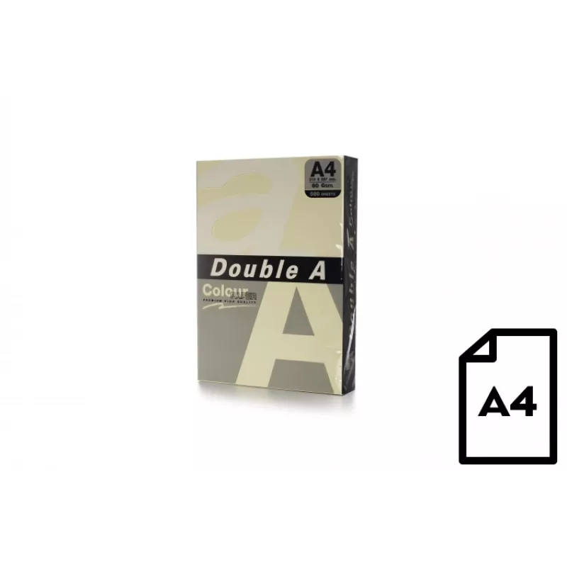 Farbpapier Double A, 80g, A4, 500 Blatt, Elfenbein