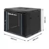 Netzwerkschrank QOLTEC 9U Modell 54466 – offener Rahmen 9U Server-/Rackmontageschrank