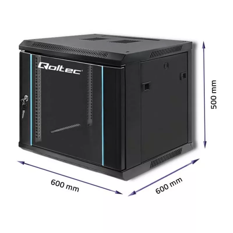 Netzwerkschrank QOLTEC 9U Modell 54466 – offener Rahmen 9U Server-/Rackmontageschrank