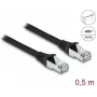 Netzwerkkabel DeLOCK RJ45 Cat.6A 0,5 m Schwarz