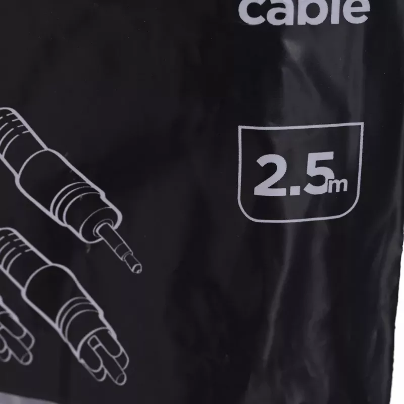 Gembird 2,5 m, 3,5 mm/2xRCA, M/M Audiokabel Schwarz, Rot, Weiß