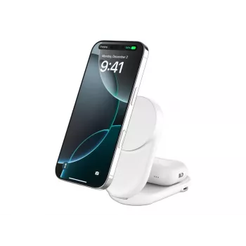 Belkin Qi2 Wireless Charger Indoor USB Schnellladung Weiß 1,5 m