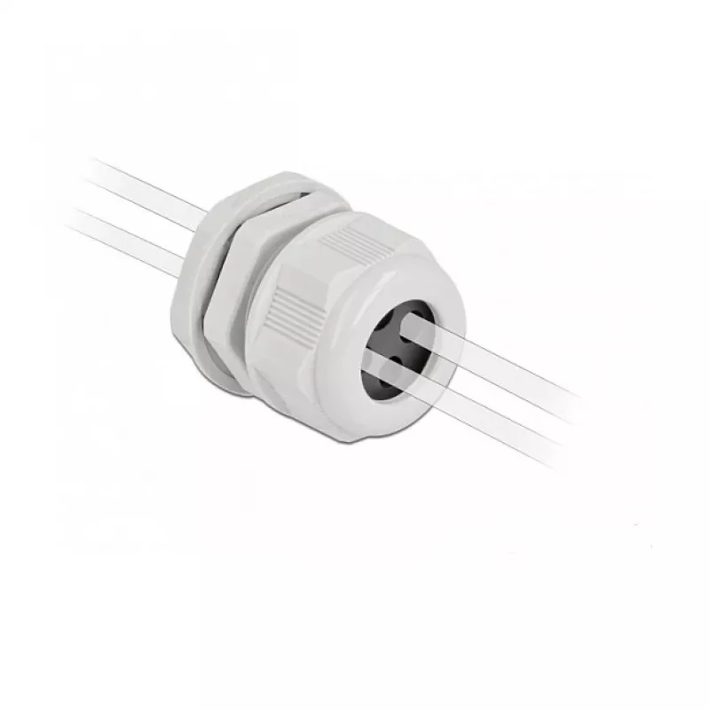 Kabelverschraubung DeLOCK 60384 Grau Kunststoff 2 Stk.