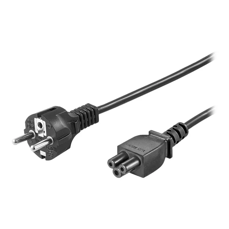 Wentronic Goobay Netzkabel (Schutzkontaktstecker), 1,8 m, Schwarz, Schwarz - Typ F (Typ F, CEE 7/7) > Gerätestecker C5 (93586)