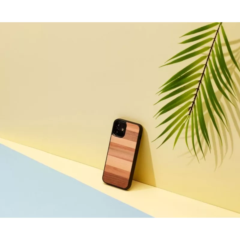 Schutzhülle für Smartphone man and wood für iPhone 12 mini – schwarz