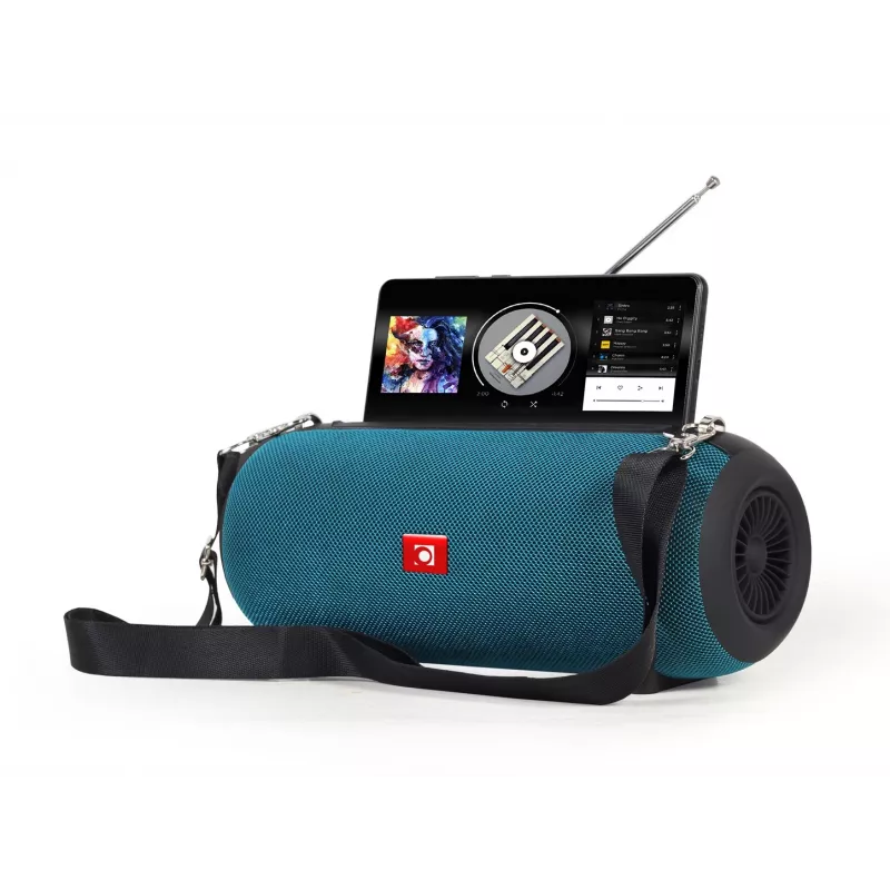 Stereo tragbarer Lautsprecher GEMBIRD SPK-BT-17-G — Bluetooth 5.1, 5 W RMS, 1200 mAh, MicroSD, FM, AUX