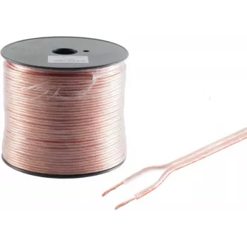 Lautsprecherkabel ShiverPeaks 21108-CCA 2×0,75 mm² transparent CCA, zweiadrig
