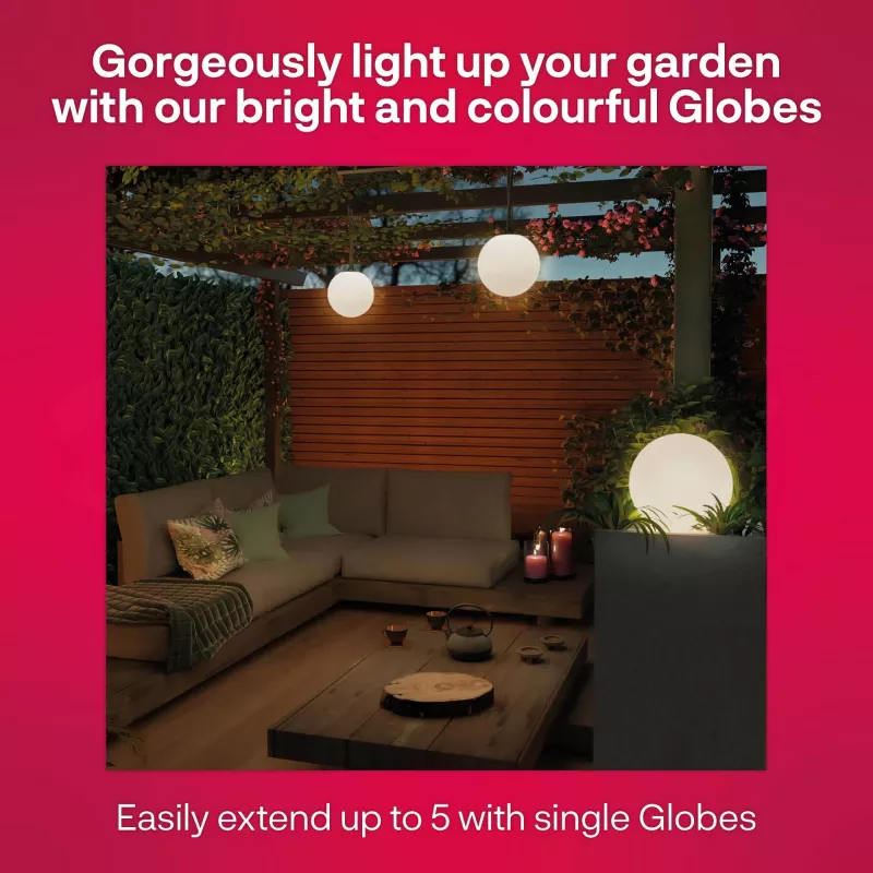 Outdoor Smart Globe Light Colour 3er-Pack, LED-Licht ersetzt 33 Watt