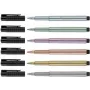 Kugelschreiber Faber-Castell 167351 Silver Stick, schwarz und silber, 1 Stück